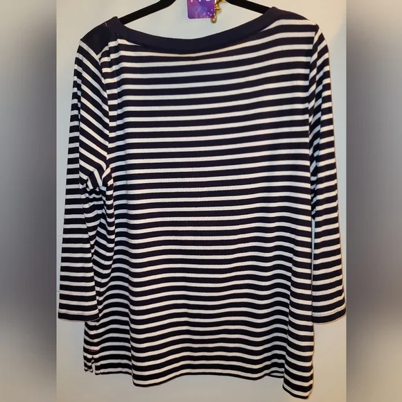 Talbots Stretch Weekend Tee.  P2P:  24.5" L:  26.5" - Picture 2 of 3